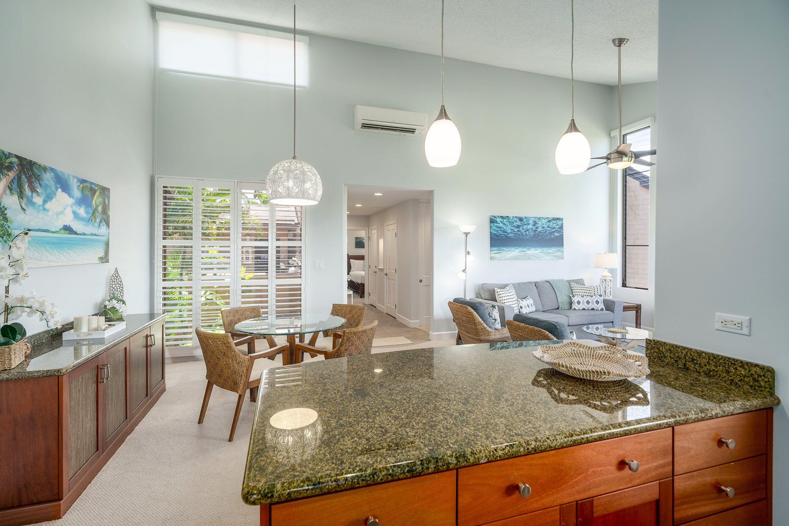 Bloc d'apartaments, 1 llit de matrimoni gran i sofà llit, balcó, vistes a l'oceà (Wailea Ekahi 39E) | Interior