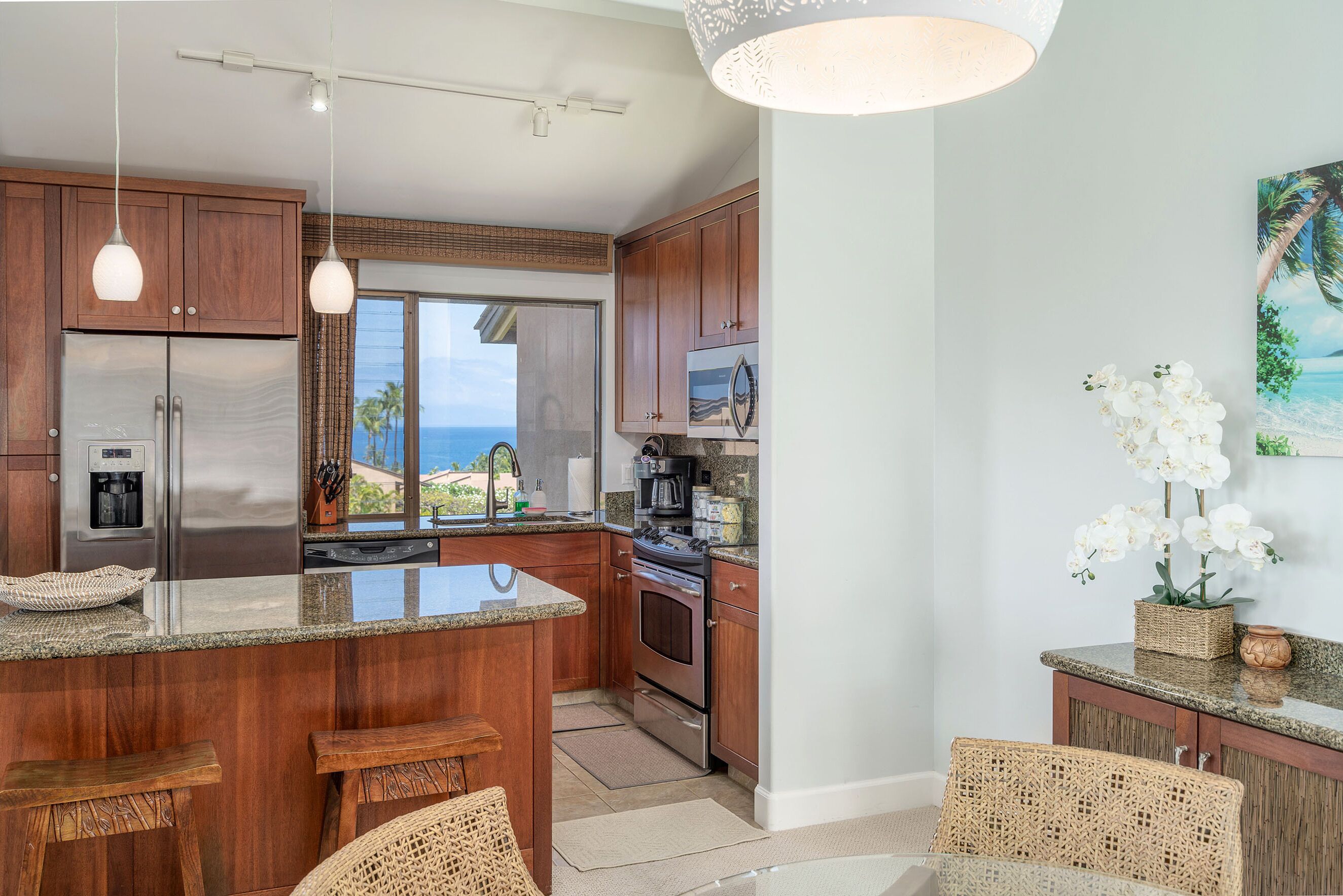 Leilighet, 1 kingsize-seng med sovesofa, balkong, havutsikt (Wailea Ekahi 39E) | Eget kjøkken | Kaffetrakter/tekoker og spisebord