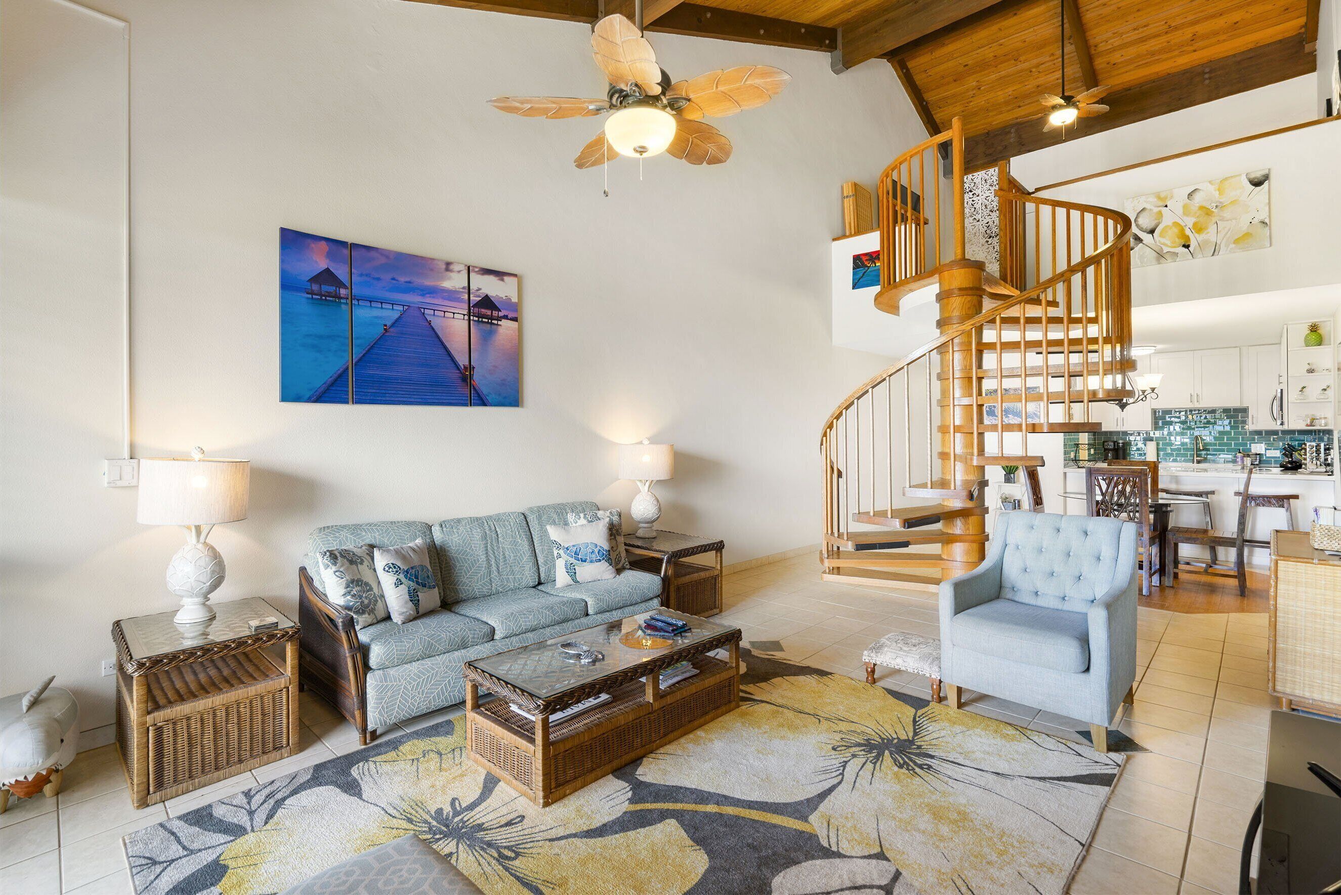 Condo, Multiple Beds, Balcony, Ocean View (Kamaole Sands 4-409) | Living area