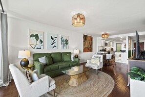 Condo, Multiple Beds, Balcony, Ocean View (Lauloa 106) | Living area - Oceanfront Lauloa 106 - Ground Floor, Modern Renovation, Split-ac, Walk to Beach (Wailuku)