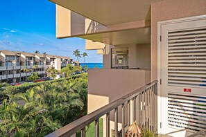 Condo, 1 King Bed with Sofa bed, Balcony, Ocean View (Kamaole Sands 9-301) | View from room - Kamaole Sands 9-301 - Luxurious Renovation, Split AC, Wi-fi, Ocean View Condo (Kihei)