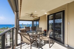 Apartment, 1 King Bed, Balcony, Ocean View (Wailea Elua Village 204) | Outdoor dining - Wailea Elua 204 - Luxury 1br, 2BA Condo, Stunning Ocean Views & Modern Upgrades (Kihei)