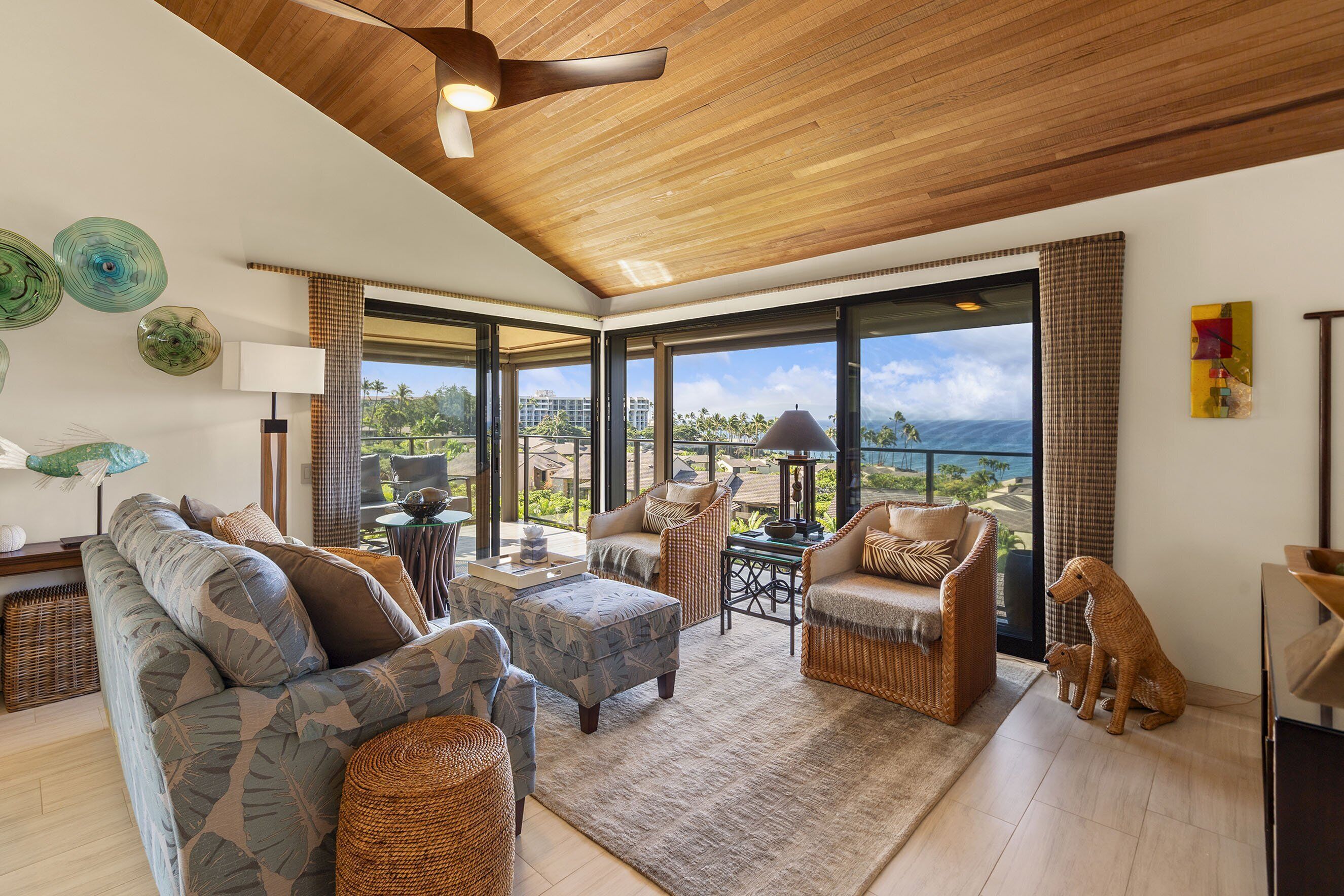 Apartment, 1 King Bed, Balcony, Ocean View (Wailea Elua Village 204) | Living area