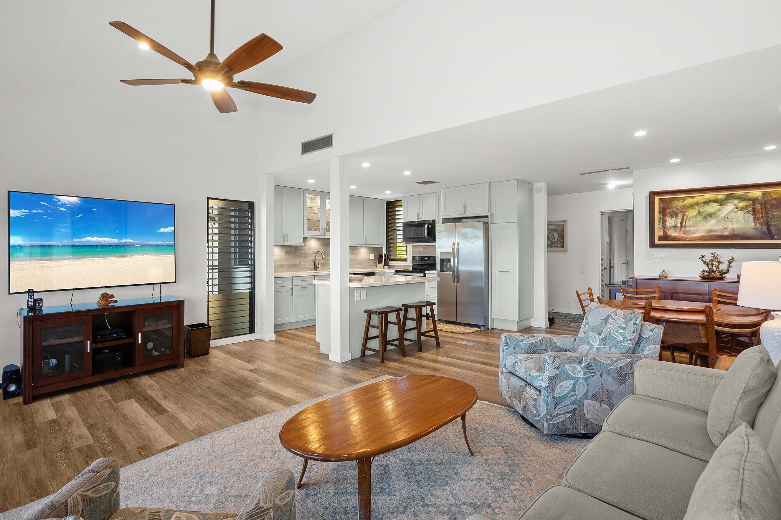 Condo, Multiple Beds, Balcony, Ocean View (Wailea Elua Village 702) | Living area