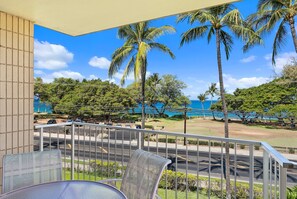 Condo, Multiple Beds, Balcony, Ocean View (Haleakala Shores A-301) | View from room - Haleakala Shores A-301 - Golden Sand Beaches, Ocean Views, Sleeps 6, Split AC! (Kihei)