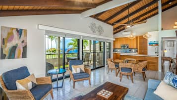 Condo, 1 King Bed with Sofa bed, Balcony, Ocean View (Wailea Ekolu 1204) | Living area