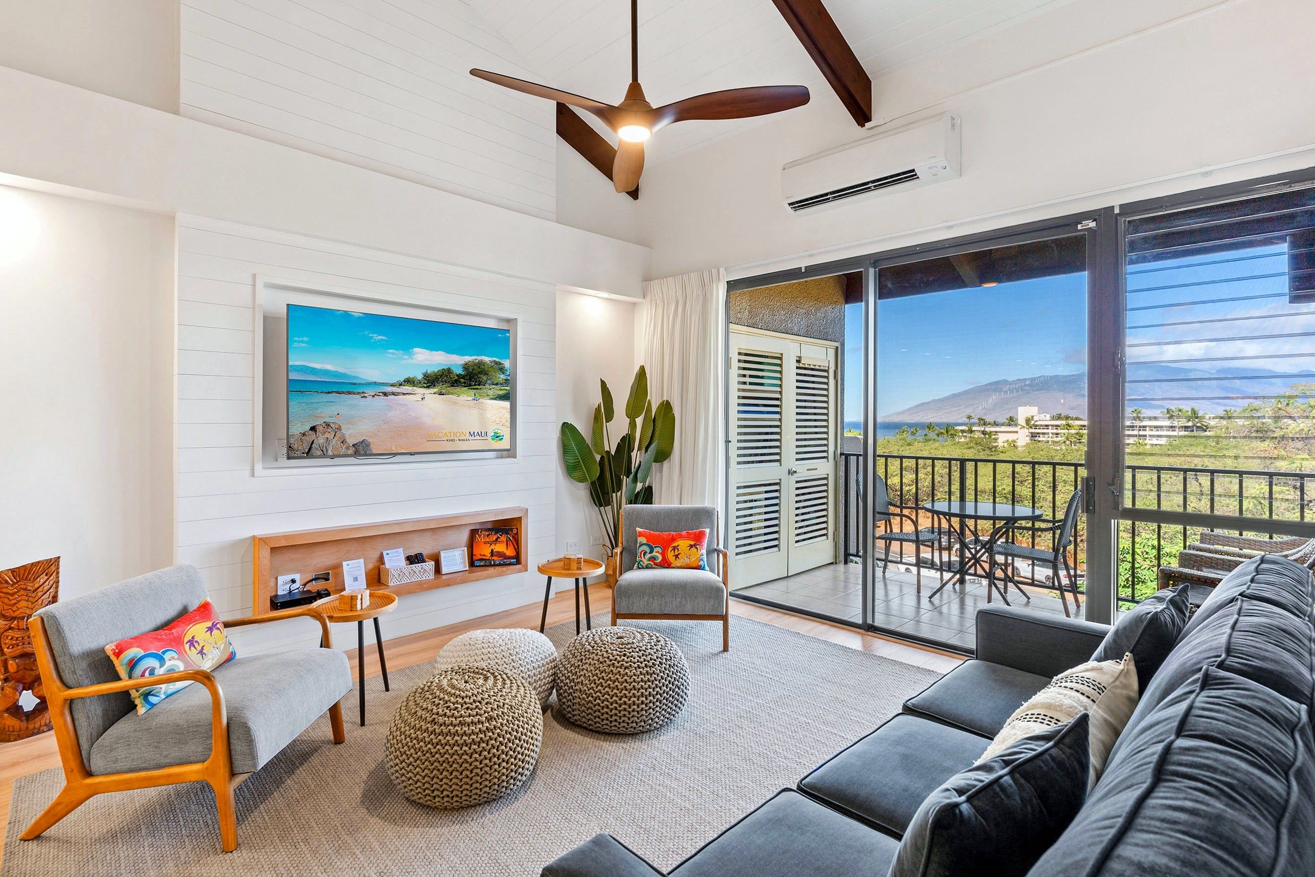Condo, Multiple Beds, Balcony, Ocean View (Kamaole Sands 4-411) | Living area