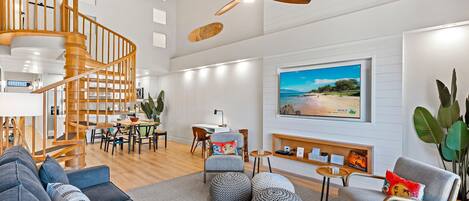 公寓客房, 多張床, 露台, 海景 (Kamaole Sands 4-411) | 客廳