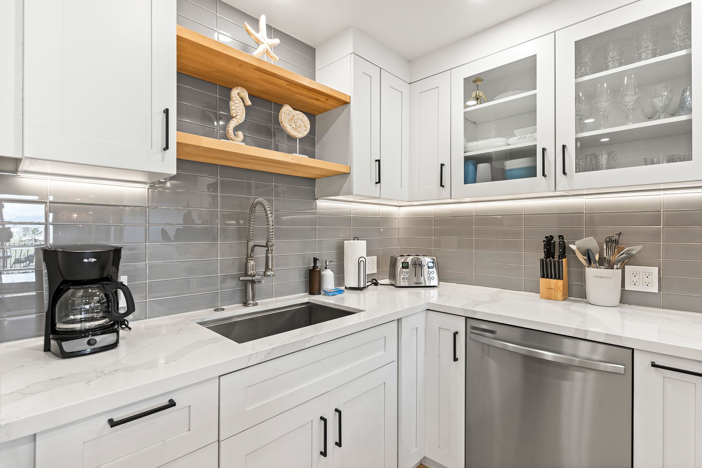 Condo, Multiple Beds, Balcony, Ocean View (Kamaole Sands 4-411) | Private kitchen | Coffee/tea maker, dining tables