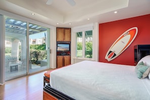 Condo, 1 King Bed with Sofa bed, Balcony, Garden View (The Palms at Wailea 801) | 1 bedroom, individually decorated, individually furnished, bed sheets - Tropical Paradise in Luxurious 1br, 2ba Ground Floor Unit, Garden View, Palms 801 (Kihei)