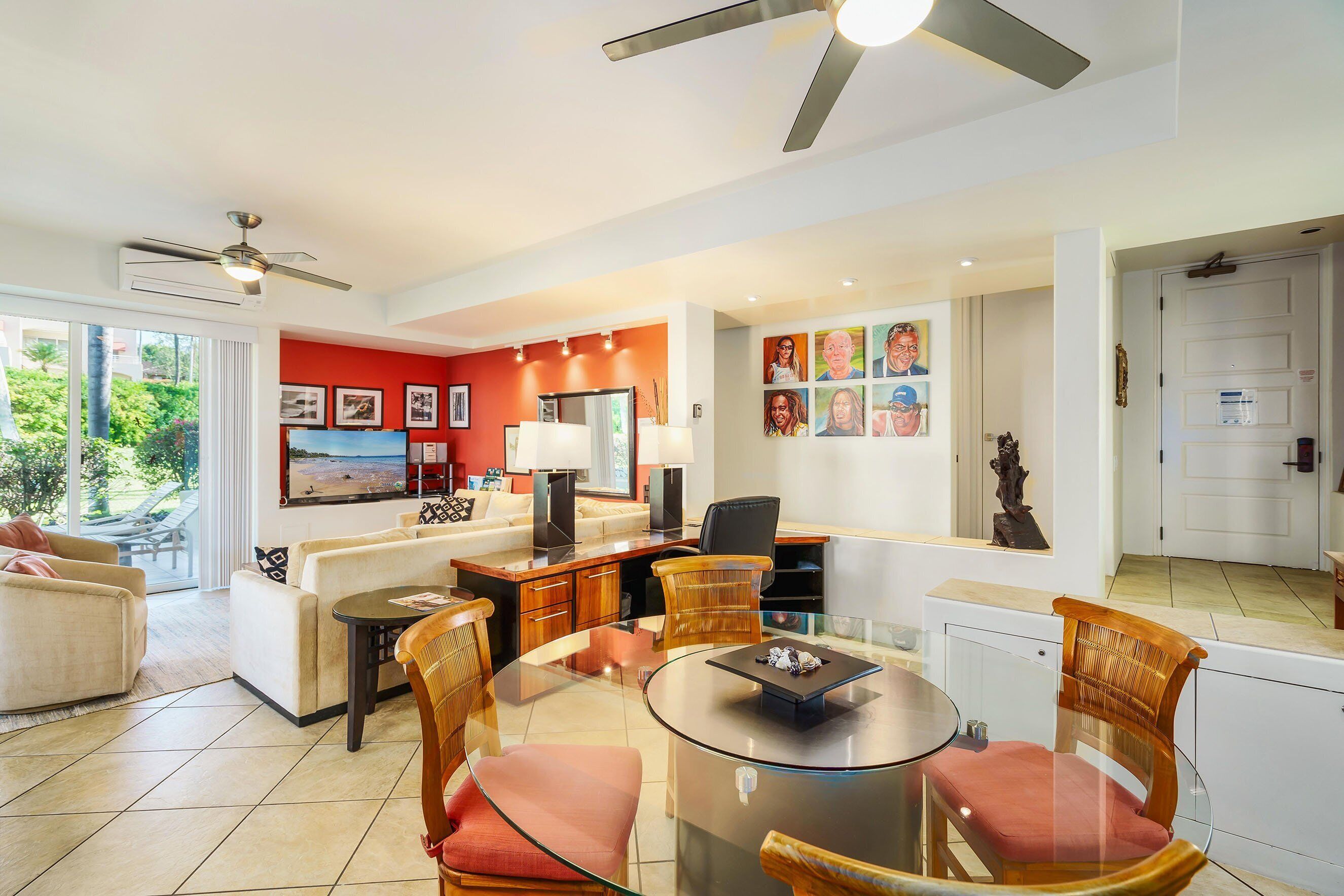 Condo, 1 King Bed with Sofa bed, Balcony, Garden View (The Palms at Wailea 801) | Interior