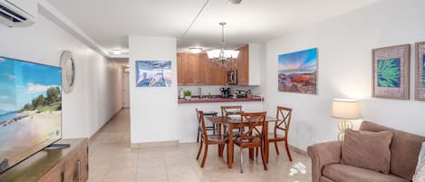 Condo, 1 King Bed with Sofa bed, Balcony, Ocean View (Kamaole Sands 3-308) | Living area