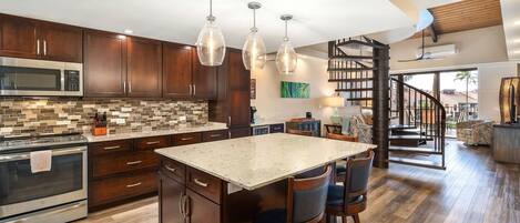 Condo, Multiple Beds, Balcony, Ocean View (Kamaole Sands 3-406) | Private kitchen