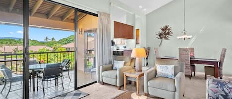 Condo, Multiple Beds, Balcony, Garden View (Wailea Ekahi 45D) | Living area