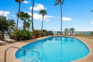 Pool - Kamaole Nalu 301 - Stunning Ocean Views, Renovated, Ocean Front, New Listing! (Kihei)