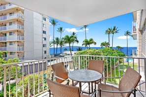 Condo, Multiple Beds, Balcony, Ocean View (Kamaole Nalu 301) | Outdoor dining - Kamaole Nalu 301 - Stunning Ocean Views, Renovated, Ocean Front, New Listing! (Kihei)