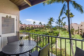 Condo, Multiple Beds, Balcony, Ocean View (Kamaole Sands 5-414) | Outdoor dining - Discover Kamaole Sands 5-414: Penthouse Perfection W/split AC, Ocean View, Wi-fi (Kihei)