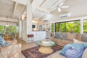 Condo, Multiple Beds, Balcony, Ocean View (Wailea Ekolu 510) | Living area - Wailea Ekolu 510 - Ocean Views, Private Lanais, Renovated 2-story With Split AC! (Kihei)