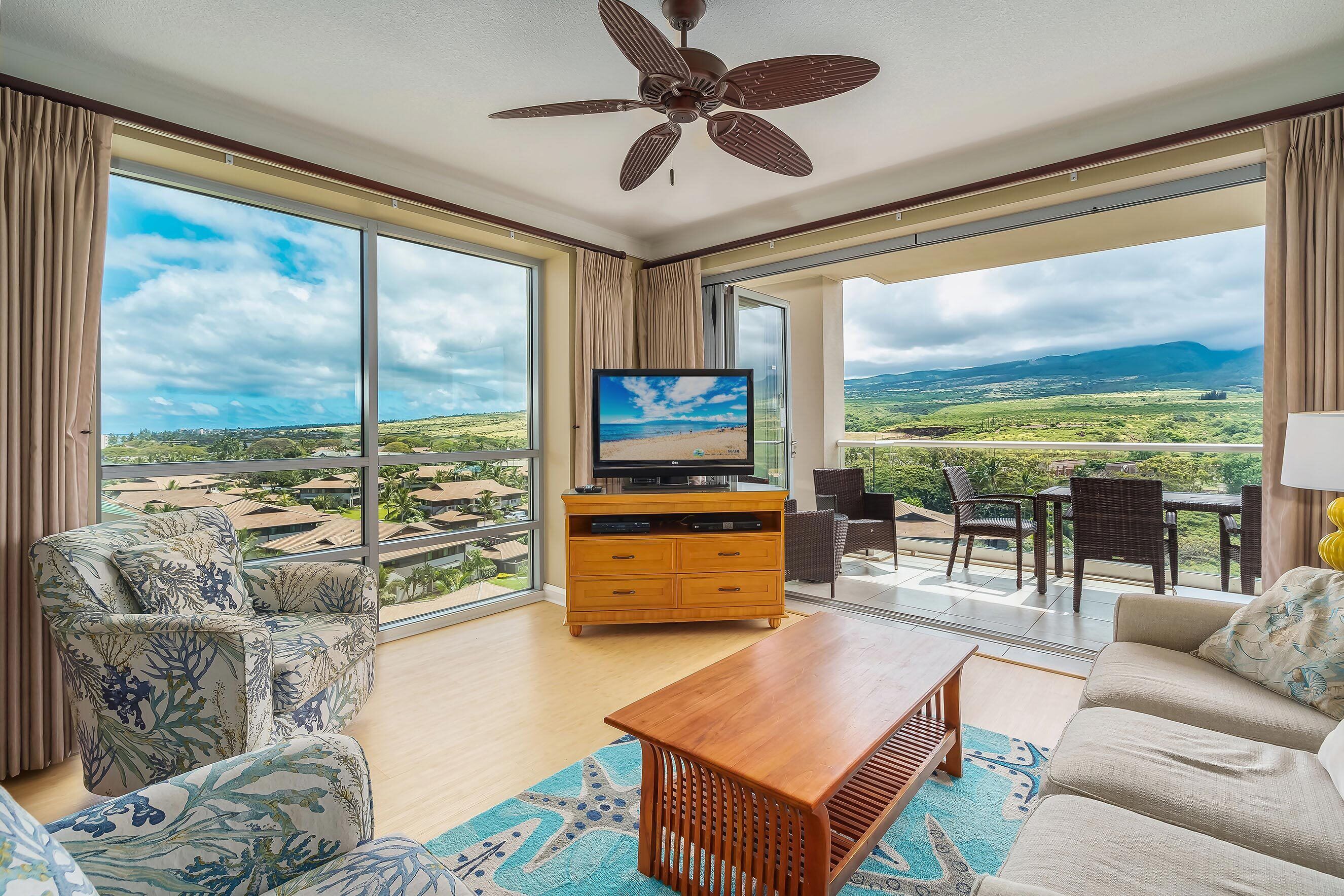 Condo, Multiple Beds, Balcony, Ocean View (Honua Kai Hokulani 934) | Living area