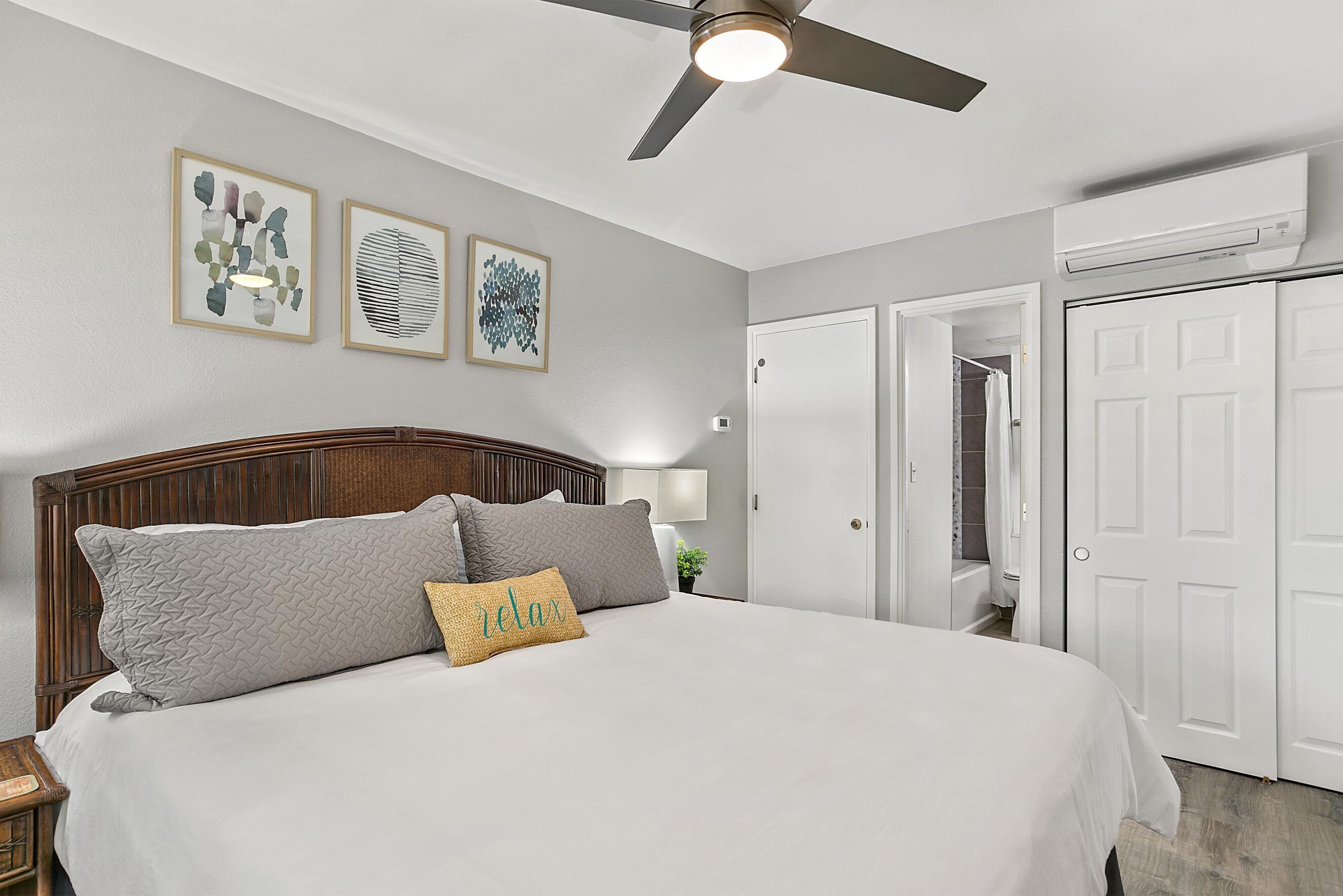 1 غرفة نوم وبديكورات فريدة لكل غرفة وطراز فريد لكل وحدة وملاءات أسرّة