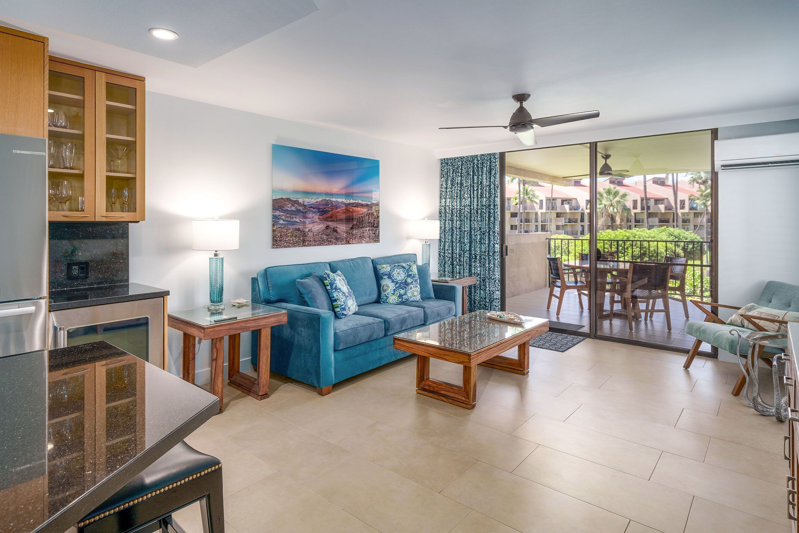 Condo, 1 King Bed with Sofa bed, Balcony, Ocean View (Kamaole Sands 1-307) | Living area