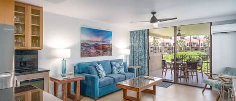 Condo, 1 King Bed with Sofa bed, Balcony, Ocean View (Kamaole Sands 1-307) | Living area