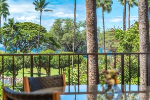 Condo, 1 King Bed with Sofa bed, Balcony, Ocean View (Kamaole Sands 1-307) | Outdoor dining - Kamaole Sands 1-307 - Prime Location, Stunning Renovation, Large Lanai, New AC (Kihei)