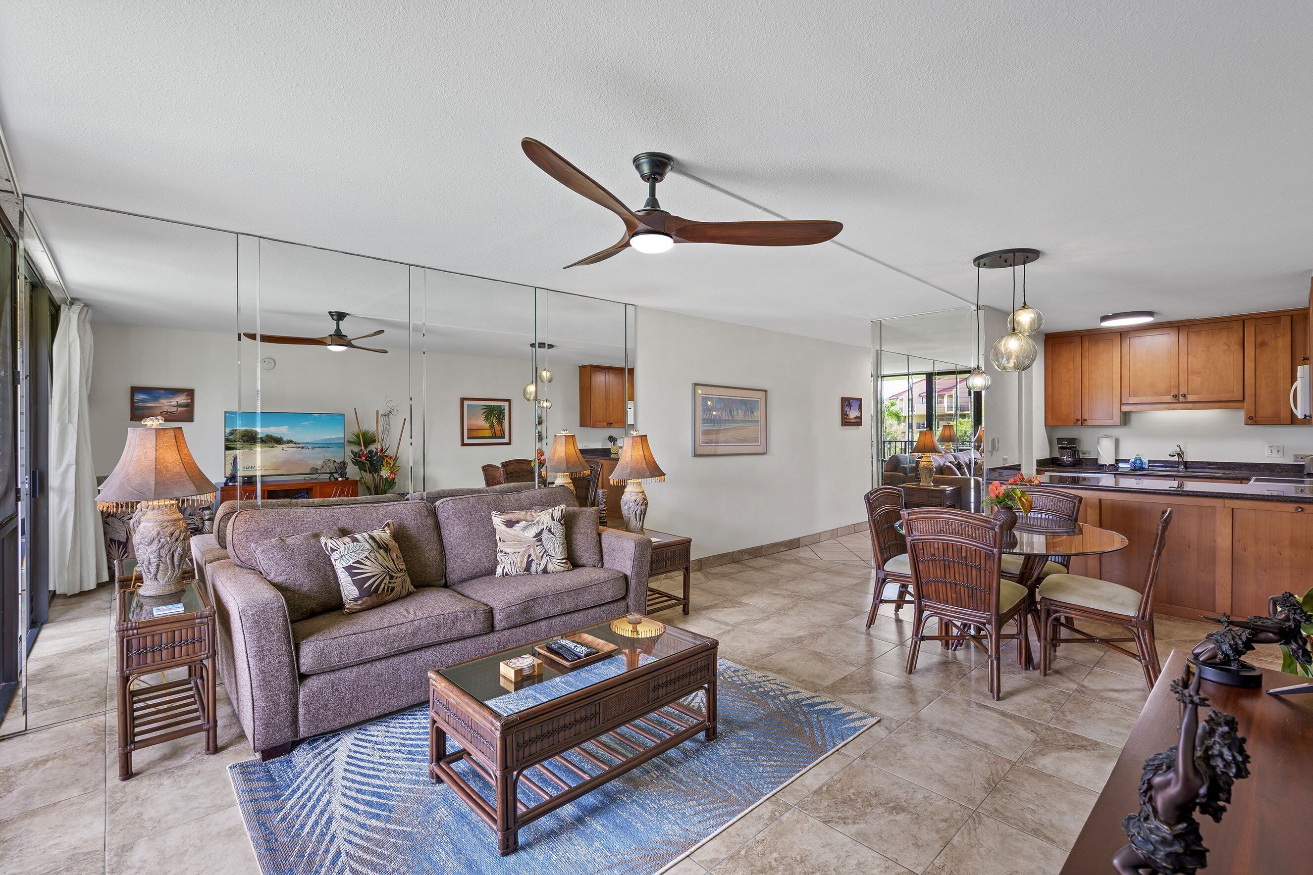 Condo, 1 King Bed with Sofa bed, Balcony, Ocean View (Kamaole Sands 7-206) | Living area