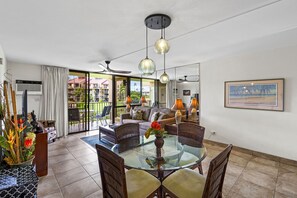 Condo, 1 King Bed with Sofa bed, Balcony, Ocean View (Kamaole Sands 7-206) | Interior - Kamaole Sands 7-206 - Renovated, Courtyard Views, Steps to the Beach, AC (Kihei)