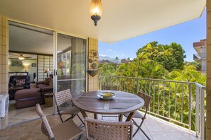 Condo, Multiple Beds, Balcony, Ocean View (Haleakala Shores A-308) | Outdoor dining - Haleakala Shores A-308 - Ocean/mountain Views, Stylish 2br/2ba, Lanai, AC, Wi-fi (Kihei)