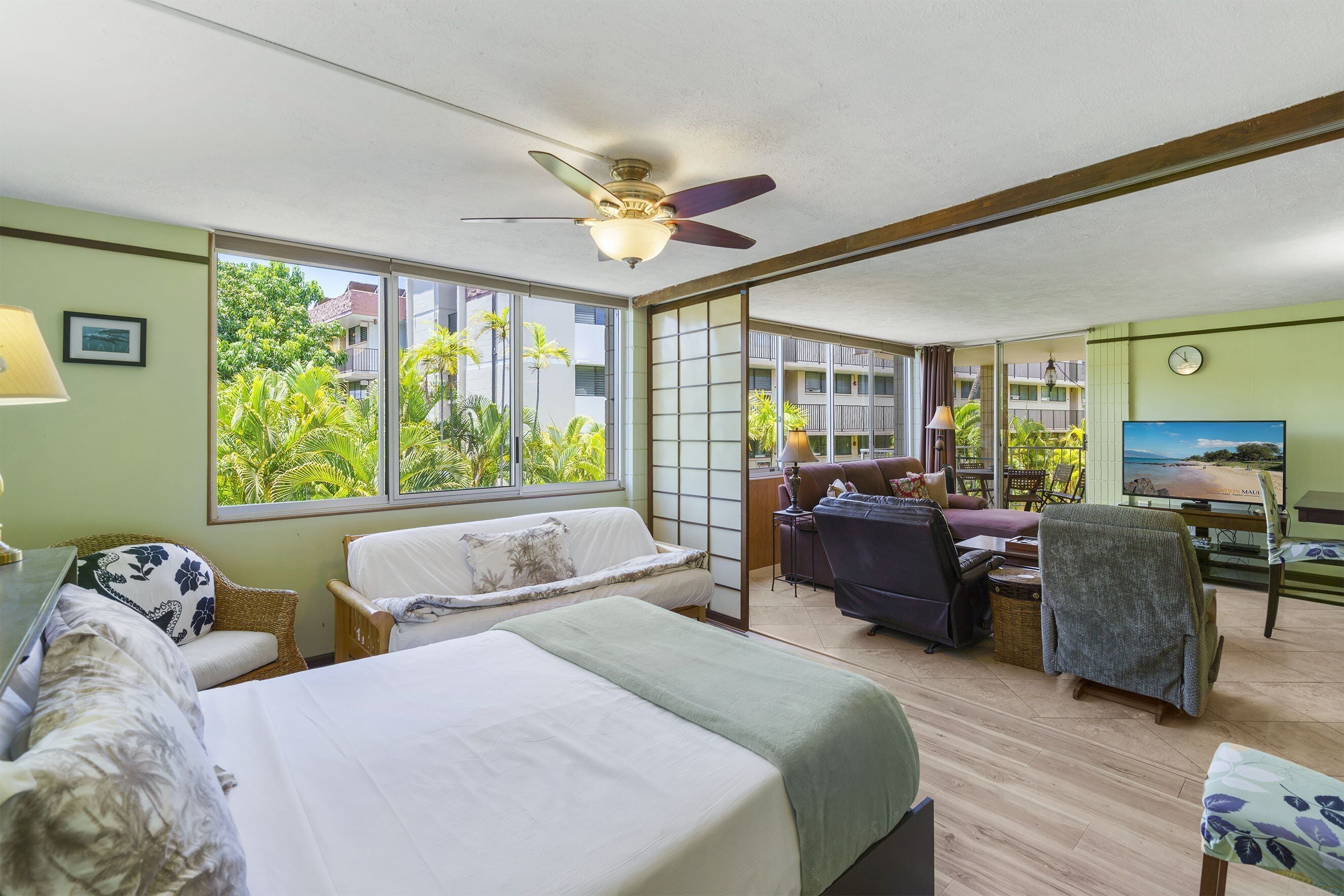 公寓客房, 多張床, 露台, 海景 (Haleakala Shores A-308) | 2 間睡房、獨特設計、獨特裝修