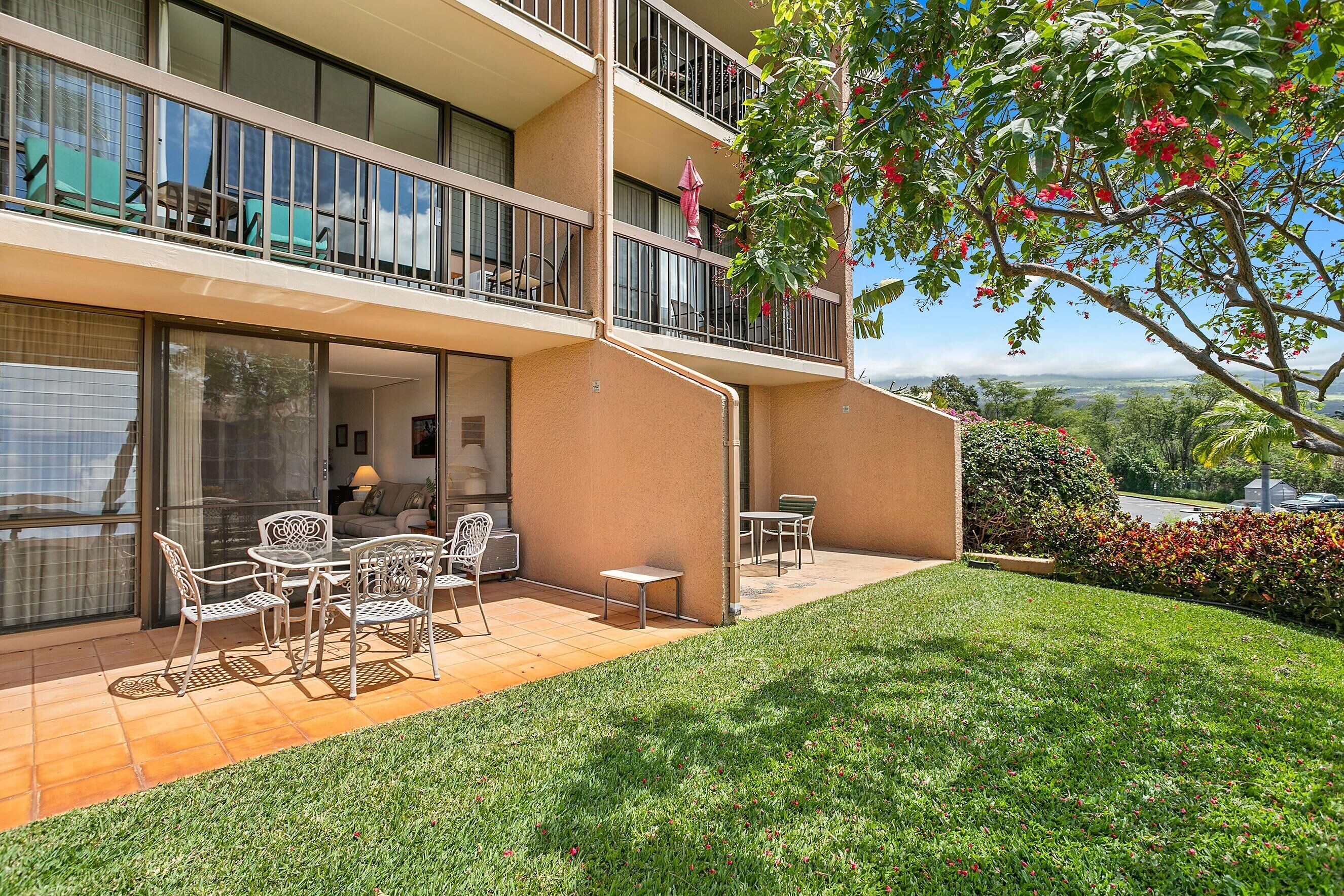 Apartment, 1 Queen-Bett und Schlafsofa, Balkon, Meerblick (Maui Vista 3-102) | Speisen im Freien