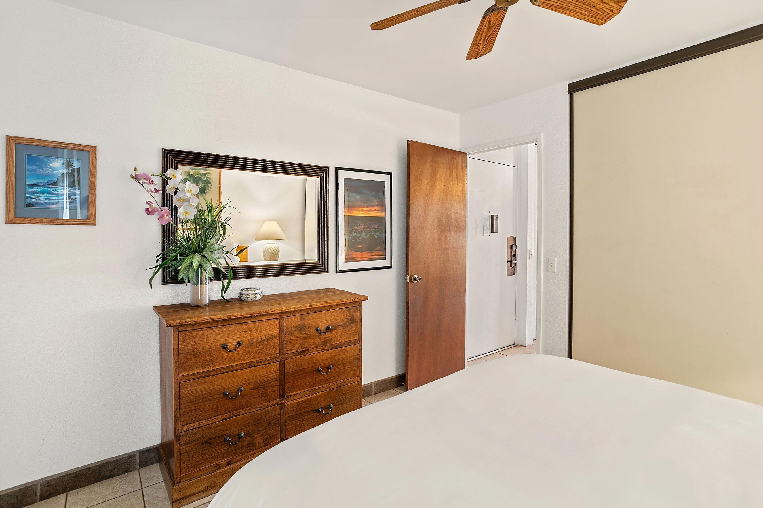 Lejlighed - 1 queensize-seng med sovesofa - balkon - havudsigt (Maui Vista 3-102) | 1 soveværelse, individuelt design, individuel indretning, sengetøj