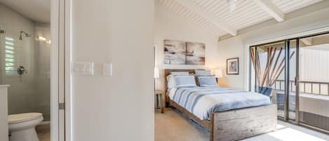 Lägenhet - 2 queensize-sängar - balkong - havsutsikt (Wailea Ekolu 102) | 2 sovrum, individuell inredning, unika möbler och sängkläder