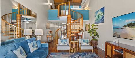 Condo, Multiple Beds, Balcony, Ocean View (Kamaole Sands 7-406) | Living area