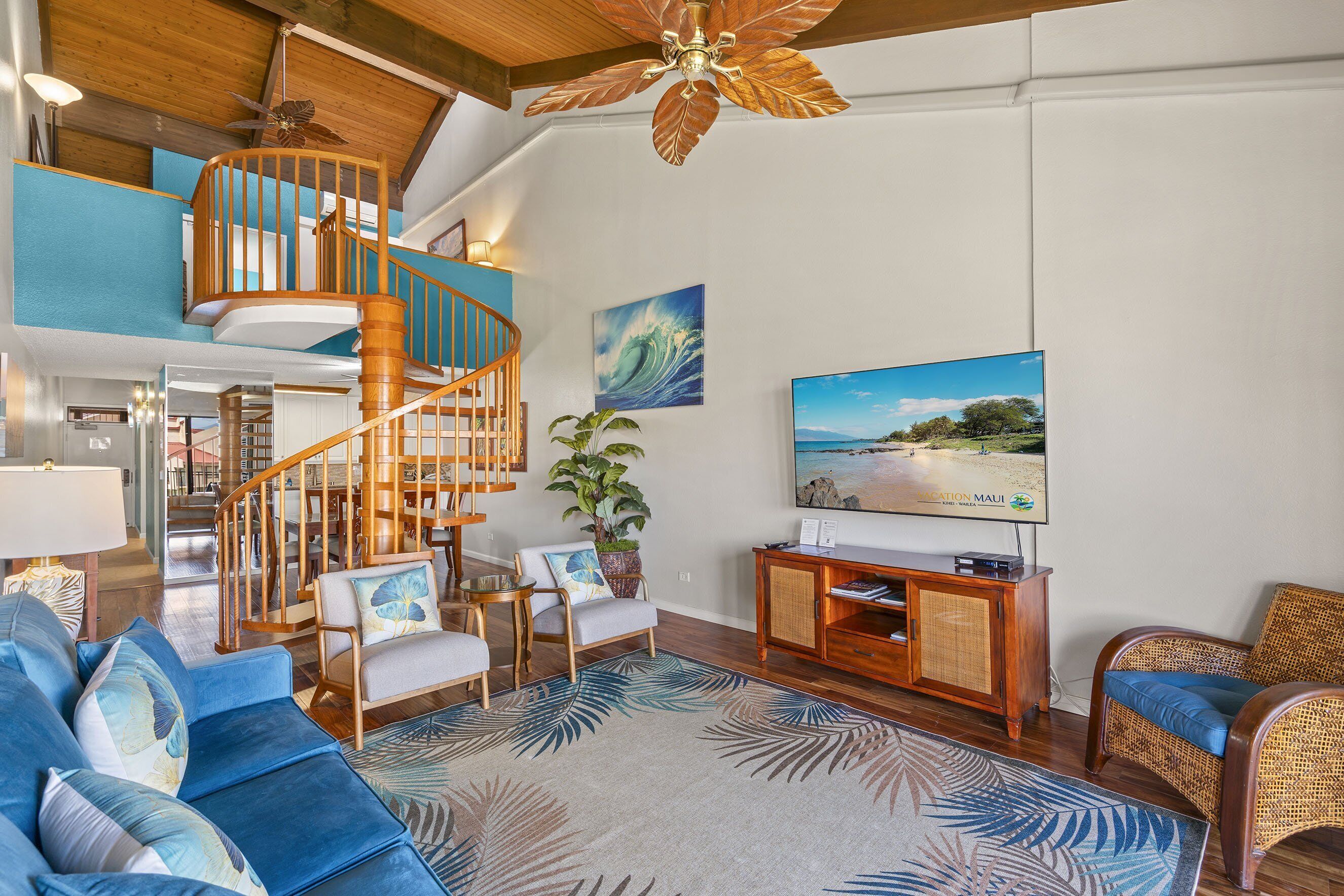 Condo, Multiple Beds, Balcony, Ocean View (Kamaole Sands 7-406) | Living area