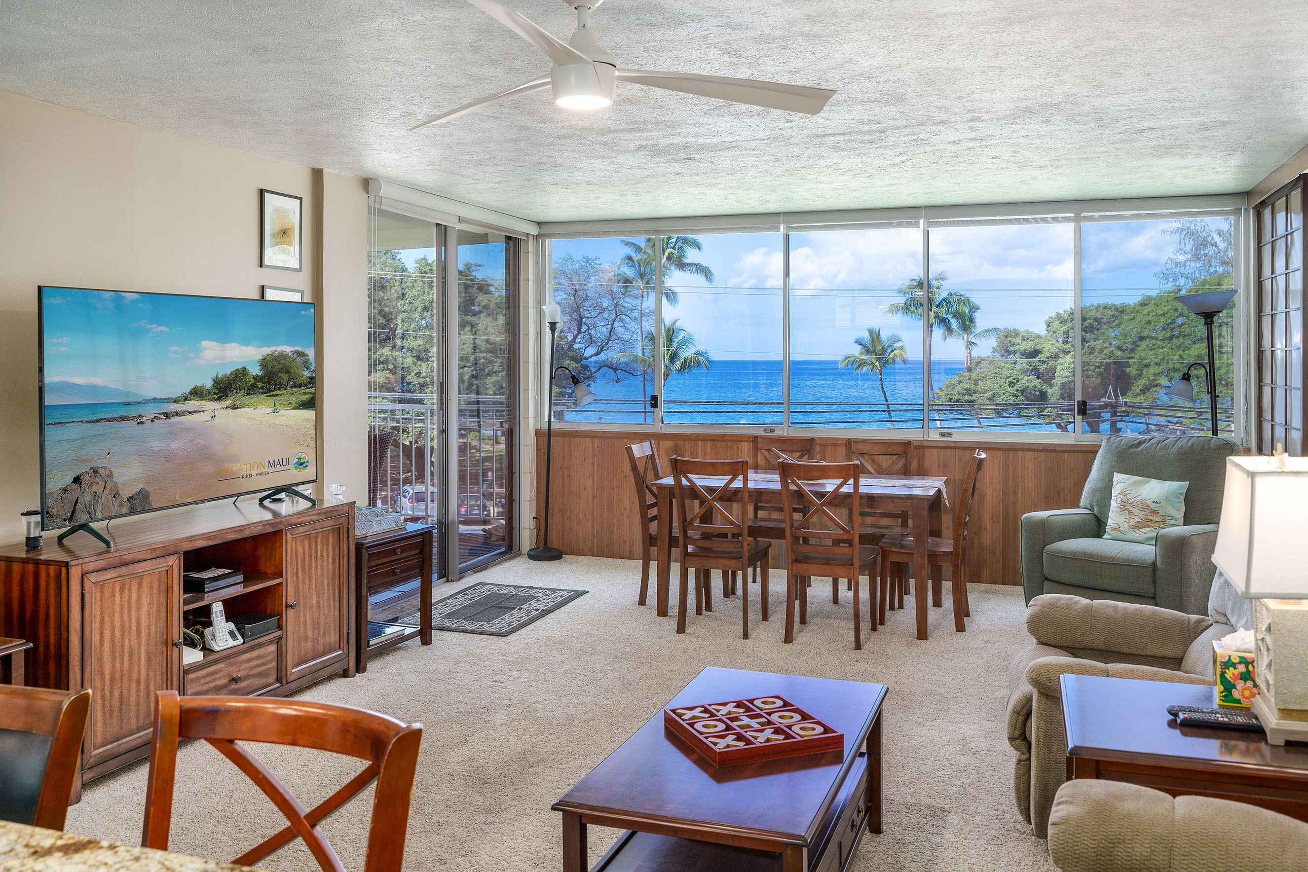 Condo, Multiple Beds, Balcony, Ocean View (Haleakala Shores A-302) | Living area