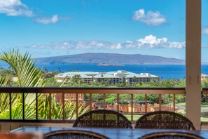Condo, Multiple Beds, Balcony, Ocean View (Wailea Ekolu 310) | View from room - Wailea Ekolu 310 - Molokini to West Maui Ocean View, Modern Renovation, Split AC (Kihei)