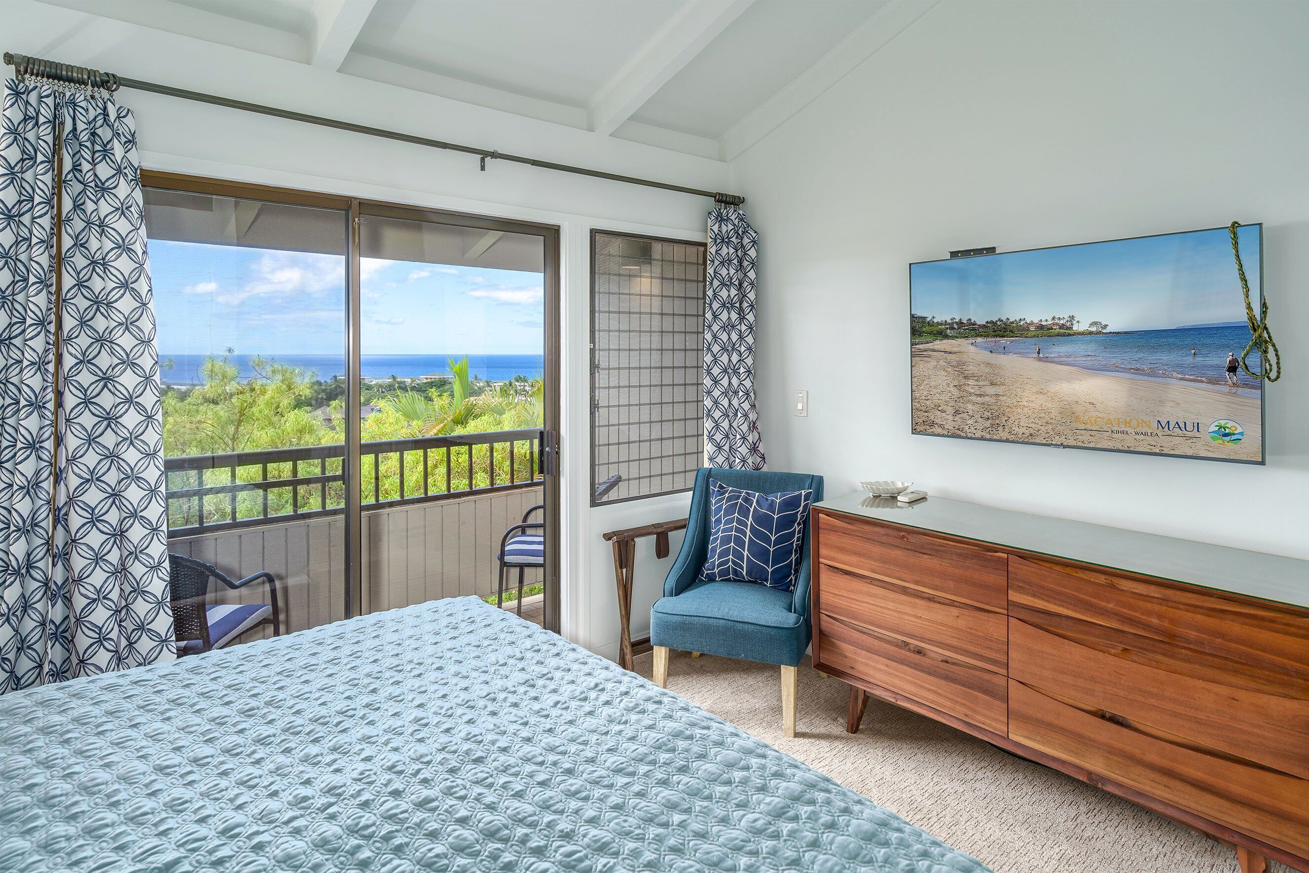 Huoneisto, useita sänkyjä, parveke, valtamerinäköala (Wailea Ekolu 310) | 2 makuuhuonetta, yksilöllisesti sisustettu, yksilöllisesti kalustettu