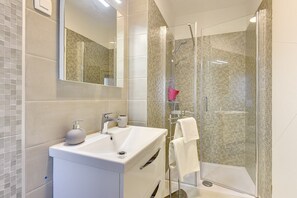 Shower, hair dryer