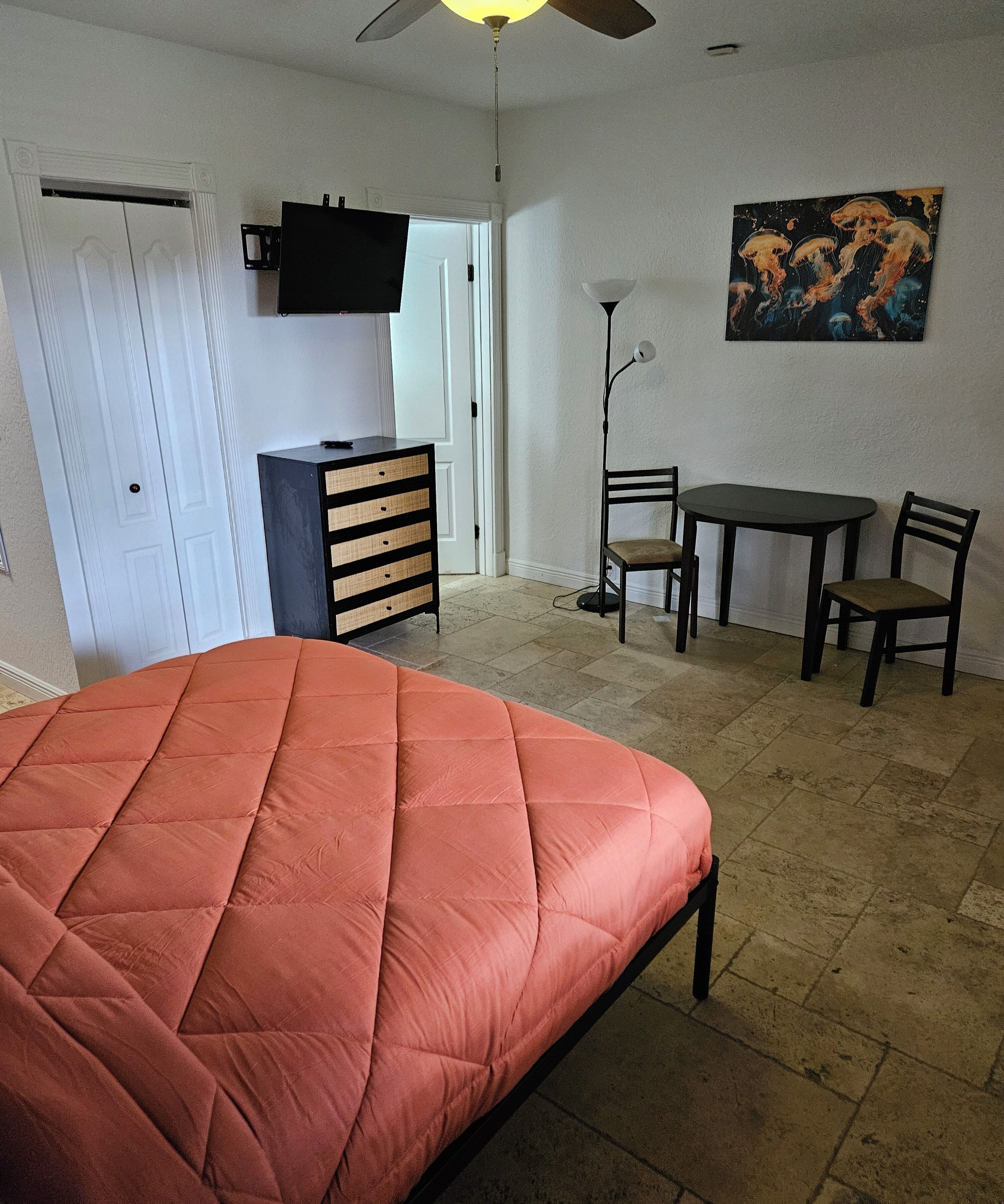 Individually decorated, individually furnished, iron/ironing board