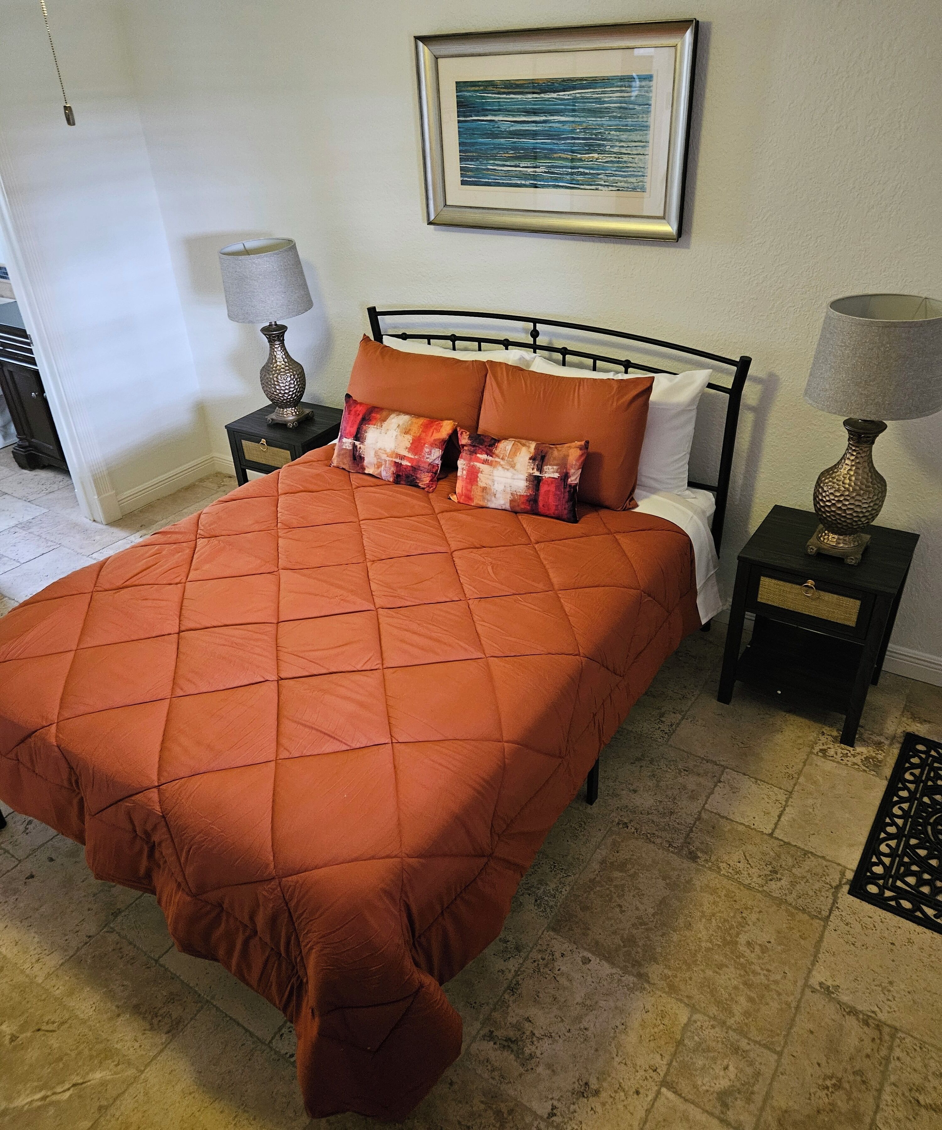 Individually decorated, individually furnished, iron/ironing board