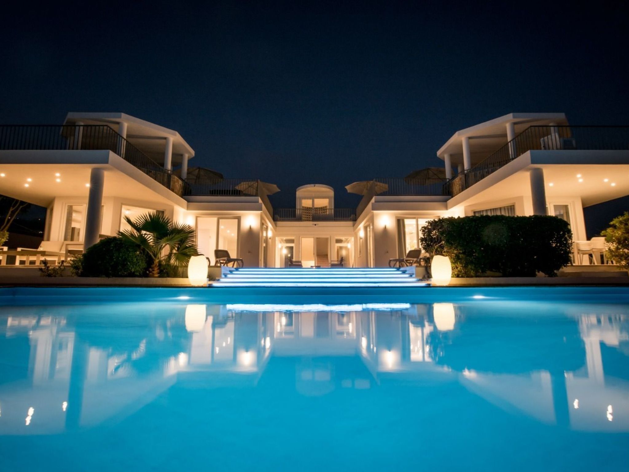 A heated pool