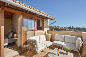 Terrace/patio - Studio 'Mirador Amanay' with Sea View, Wi-Fi and Air Conditioning (Granadilla de Abona)