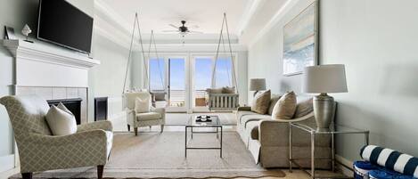 Televisión, mesa de ping pong