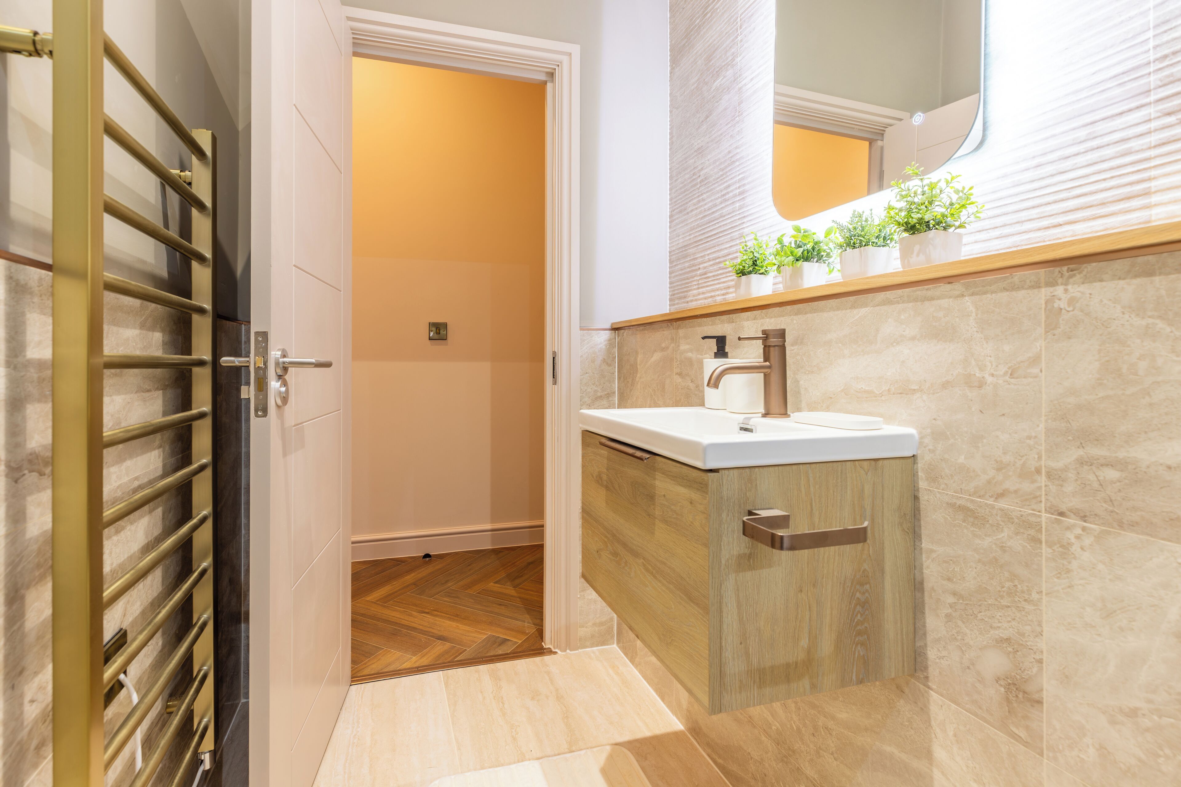 高級公寓 | 浴室 | 淋浴設備、吹風機、毛巾、肥皂