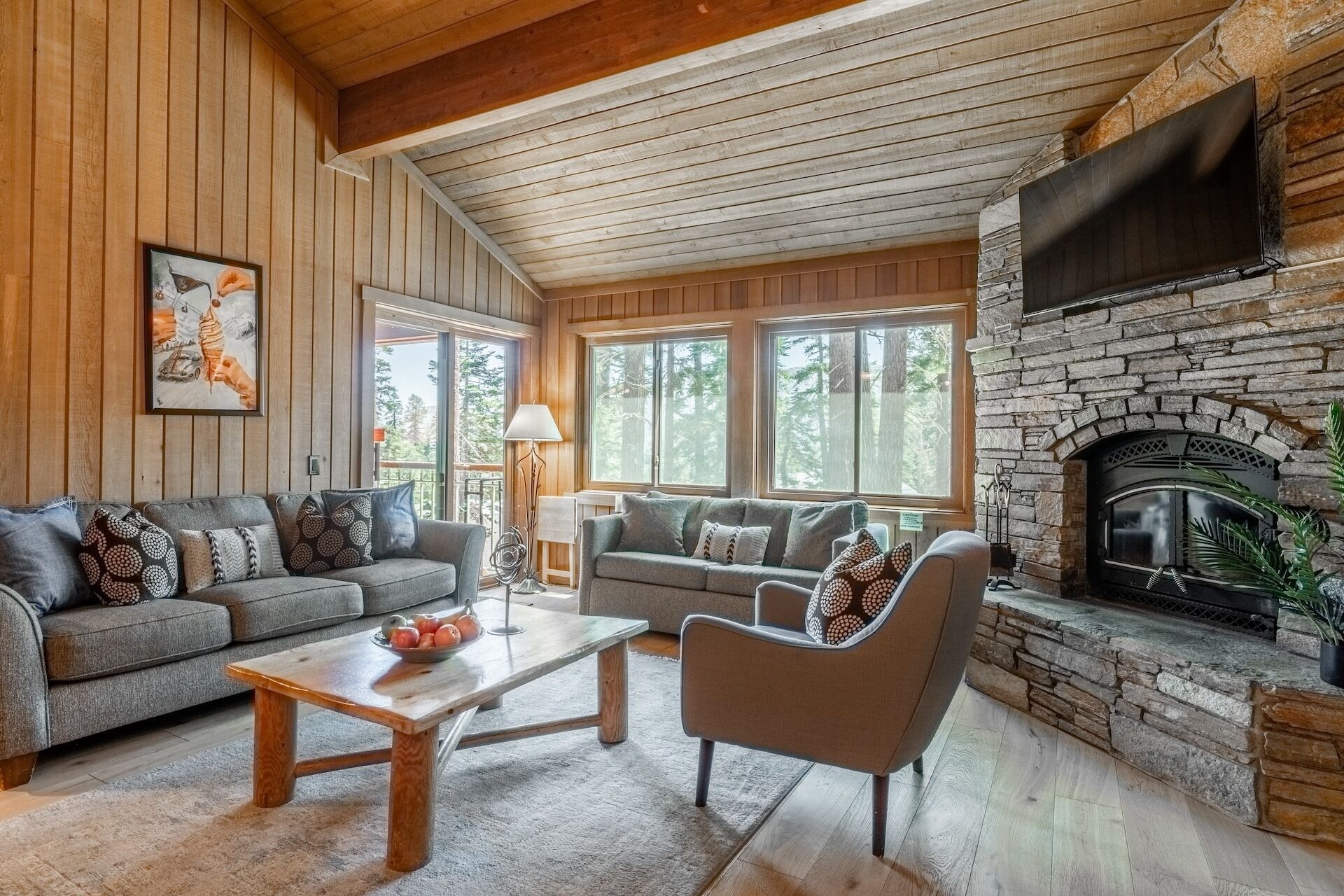 Smart TV, fireplace