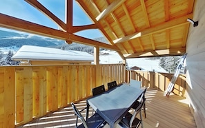 Outdoor dining - Casa-Petit Laus Brand New Duplex in Queyras for 6p (Aiguilles)