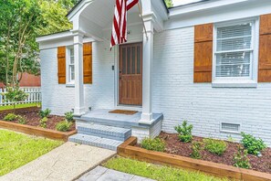 Exterior detail - Pet-Friendly 2BR Home w/ Fenced Yard & Vaulted Screened Porch – Near Ft Bragg (Fayetteville)
