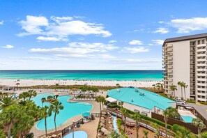 Outdoor pool, a heated pool - New listing: Edgewater Tower 1, 6th Floor, Beachfront, Golf, Heated Pools/Spas (Panama City Beach)